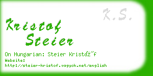 kristof steier business card